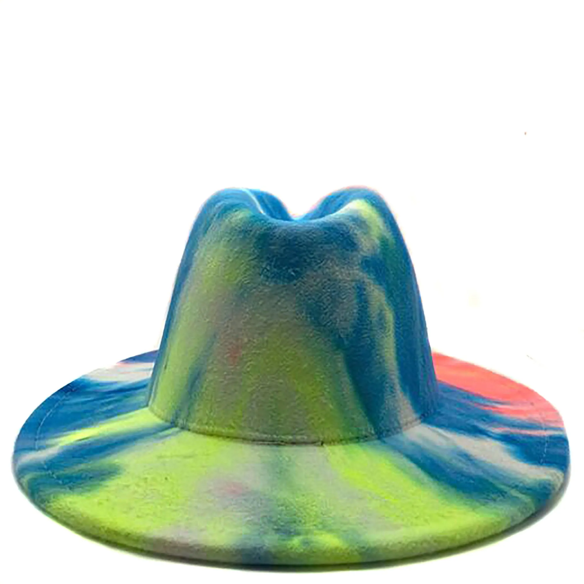Tie Dye Felt Cowboy Hat, Structured Wide Brim Western Hat. Your choice of colors!