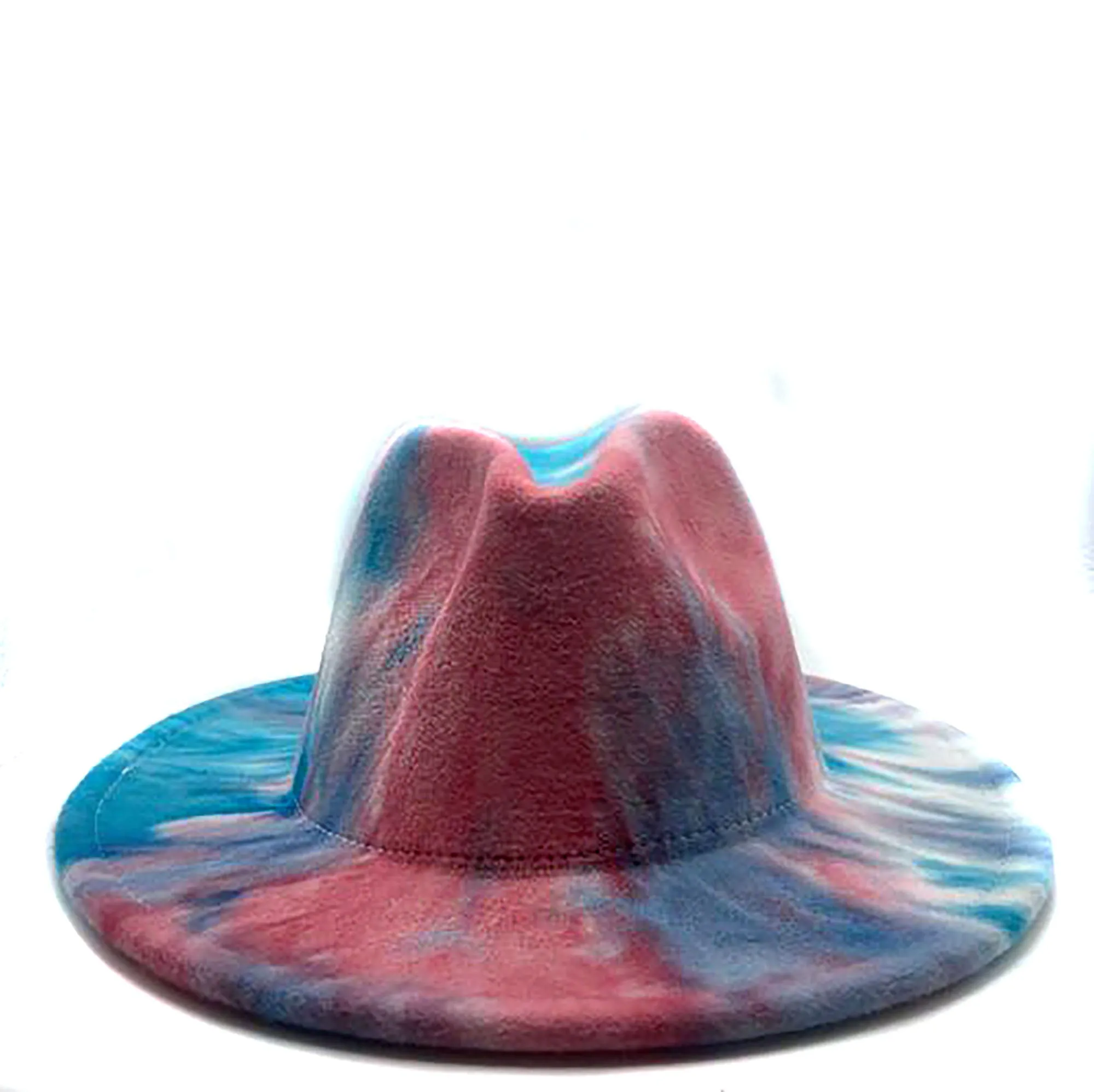 Tie Dye Felt Cowboy Hat, Structured Wide Brim Western Hat. Your choice of colors!