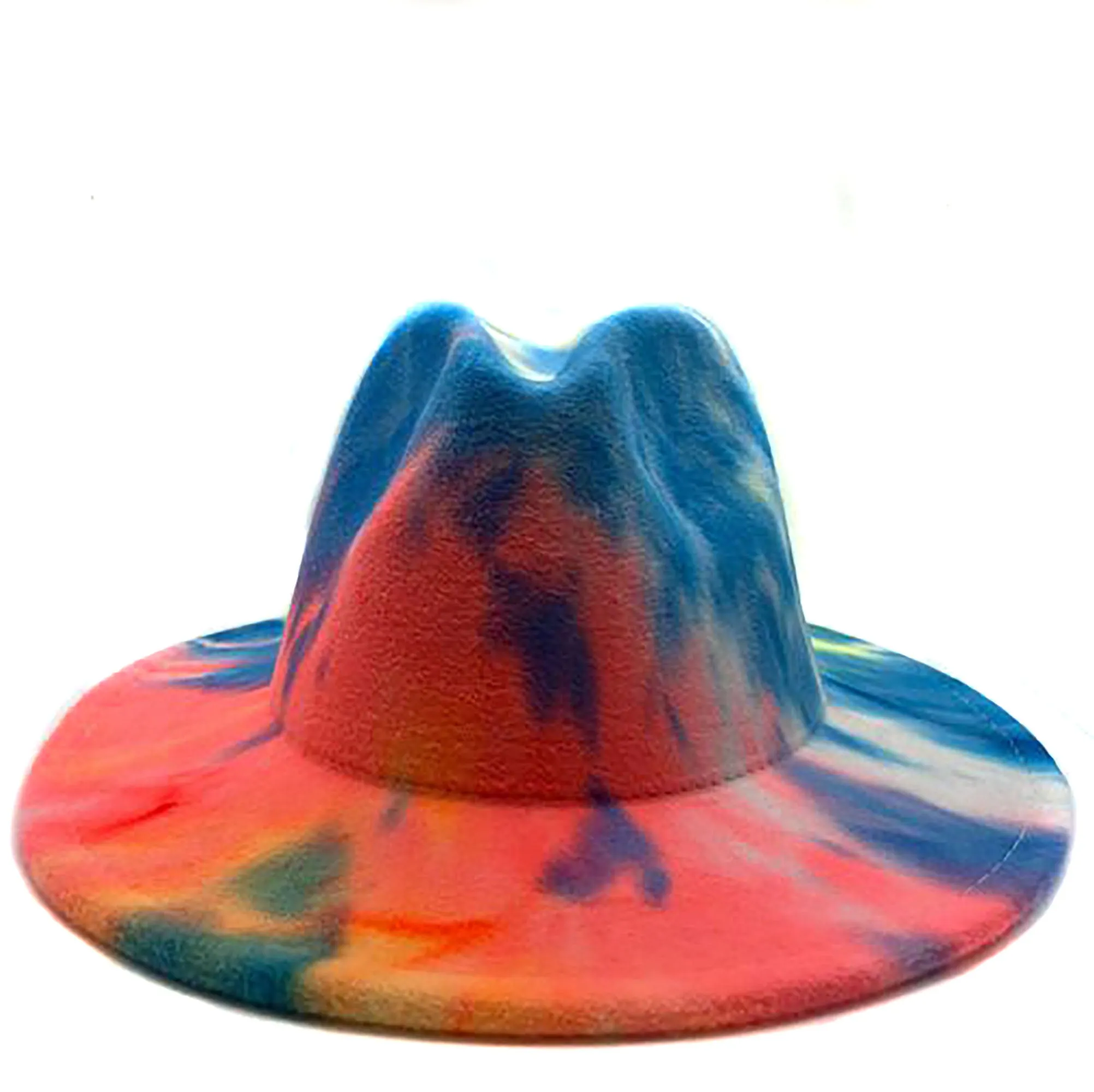 Tie Dye Felt Cowboy Hat, Structured Wide Brim Western Hat. Your choice of colors!