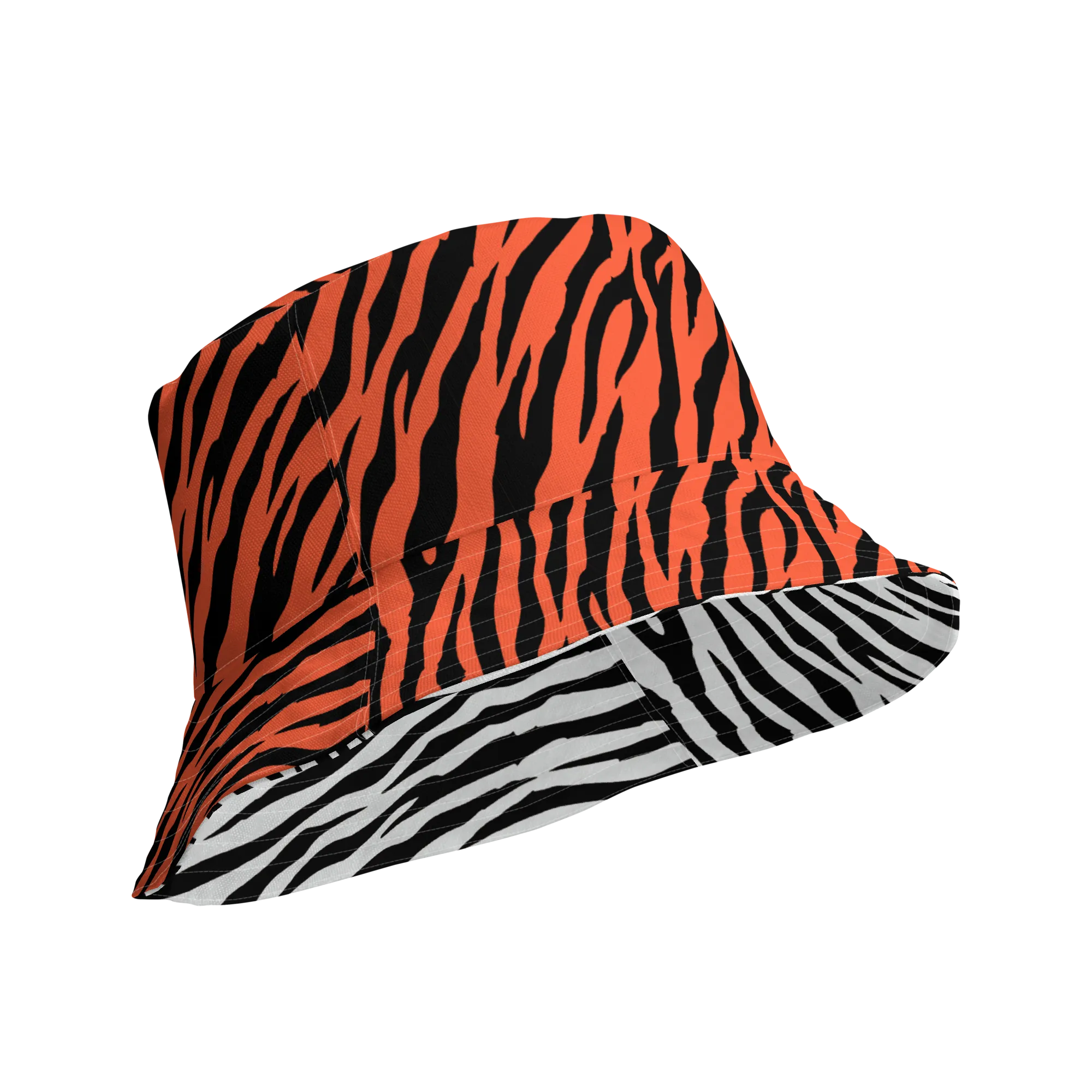 Tiger Striped Reversible Bucket Hat