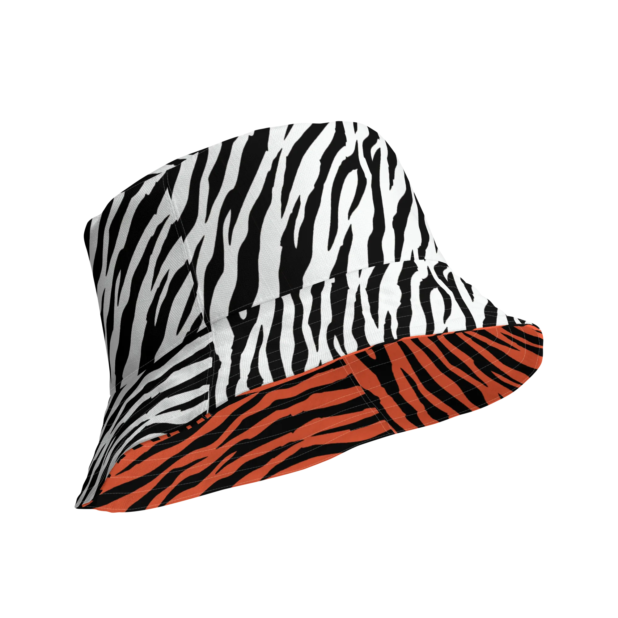 Tiger Striped Reversible Bucket Hat