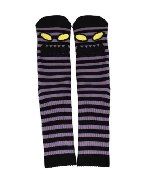 Toy Machine Face Mini Stripes Socks - Purple