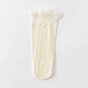 Transparent Lace Silk Patterned Socks