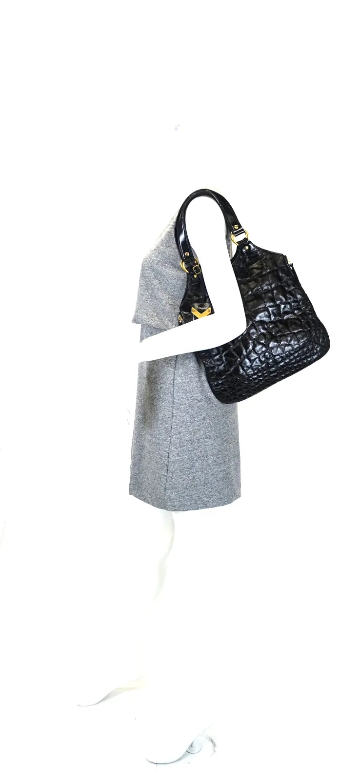 Tribute Crocodile Embossed Leather Tote Bag