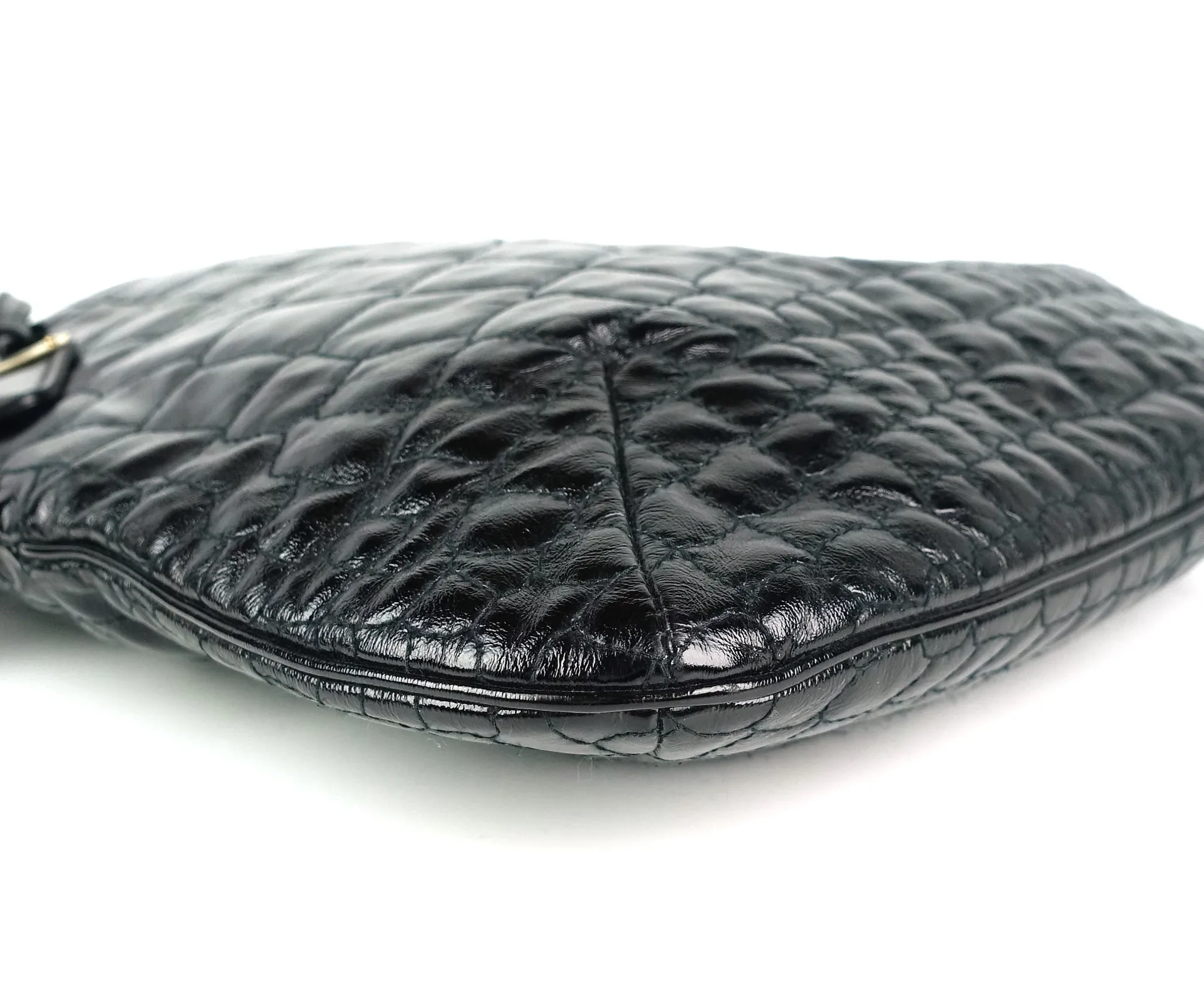 Tribute Crocodile Embossed Leather Tote Bag