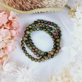 Unakite Jasper Bracelet - 6mm #2