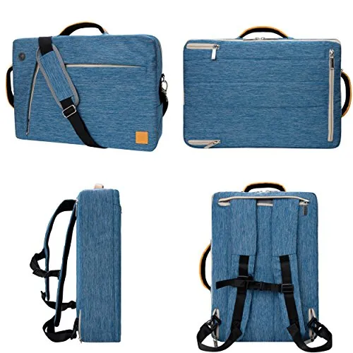 Vangoddy 3-In-1 Hybrid 17.3Inch Blue Laptop Bag W/ 7-Port Usb Hub And Mouse Fit For Asus Vivobook