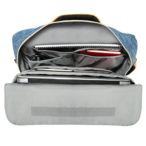 Vangoddy 3-In-1 Hybrid 17.3Inch Blue Laptop Bag W/ 7-Port Usb Hub And Mouse Fit For Asus Vivobook