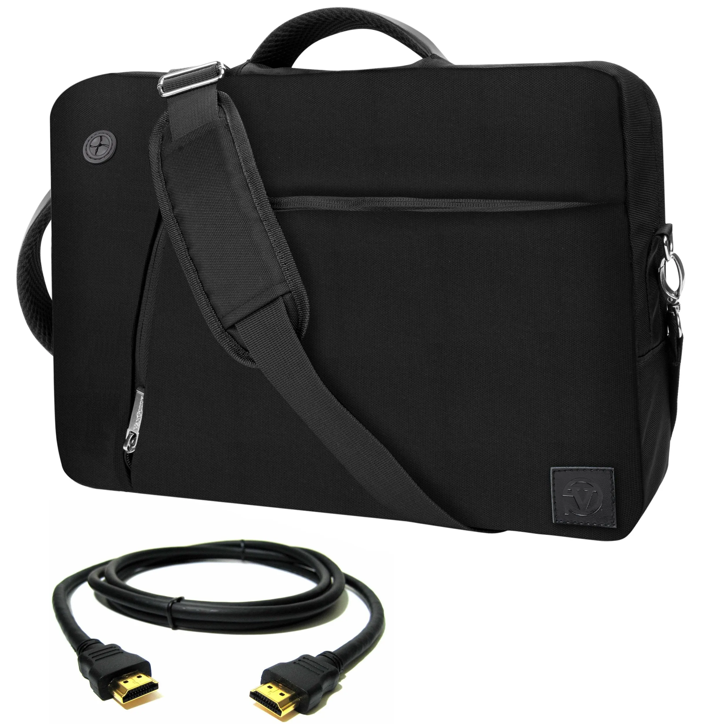 VanGoddy Black Slate 3-in-1 Hybrid Laptop Bag for Alienware 13 Gaming Laptop   12FT HDMI Cable