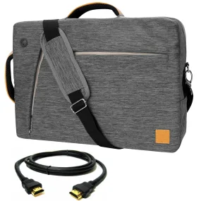 VanGoddy Gray Slate 3-in-1 Hybrid Laptop Bag for ASUS Transformer Book/ZenBook/ChromeBook / 11"-13inch   12FT HDMI Cable