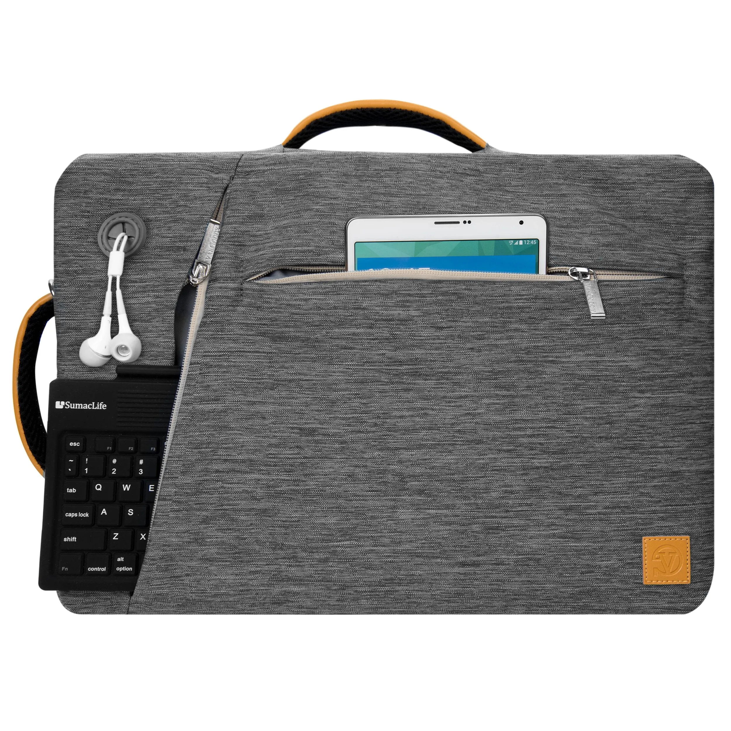 VanGoddy Slate Gray Convertible Laptop Bag with HDMI Cable, USB Hub, Mouse for Huawei Matebook 13, X Pro 13.9", X 13"