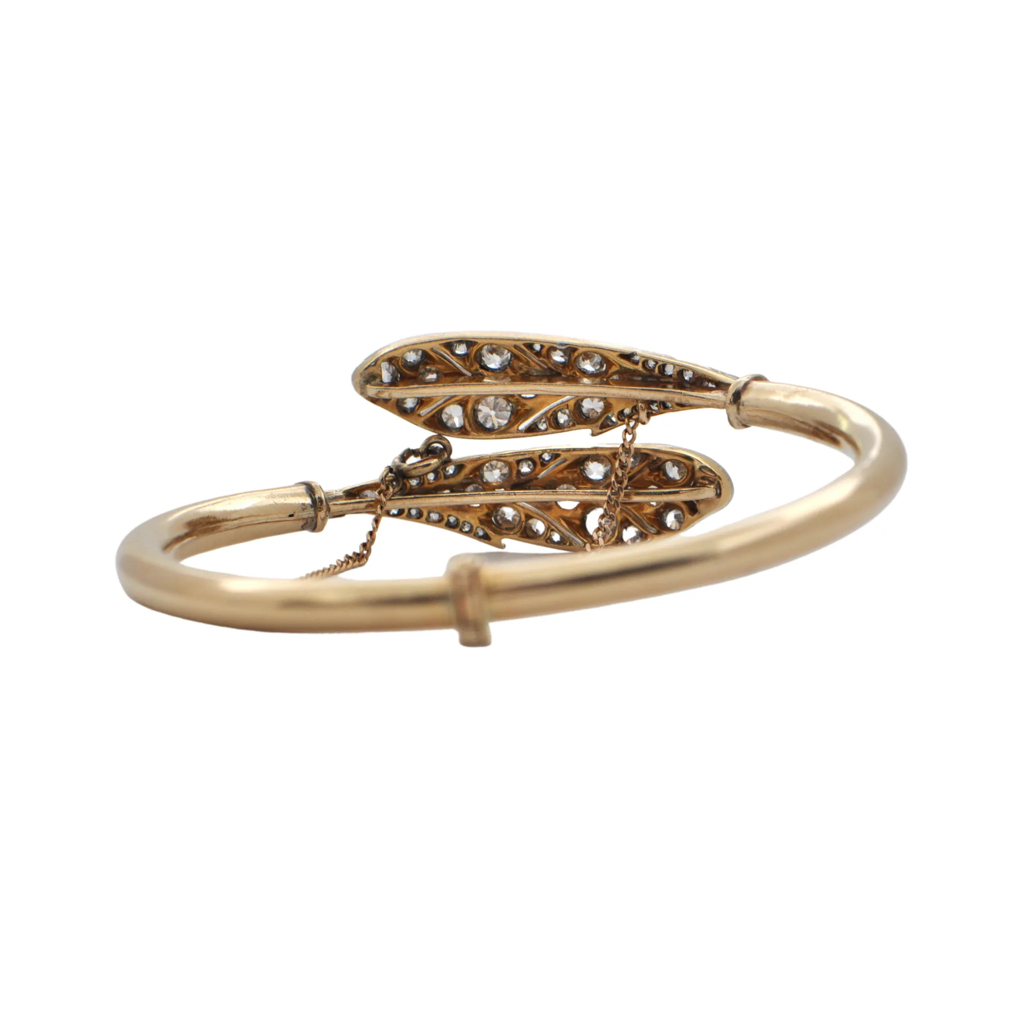Vintage Diamond Snake Cuff Bracelet