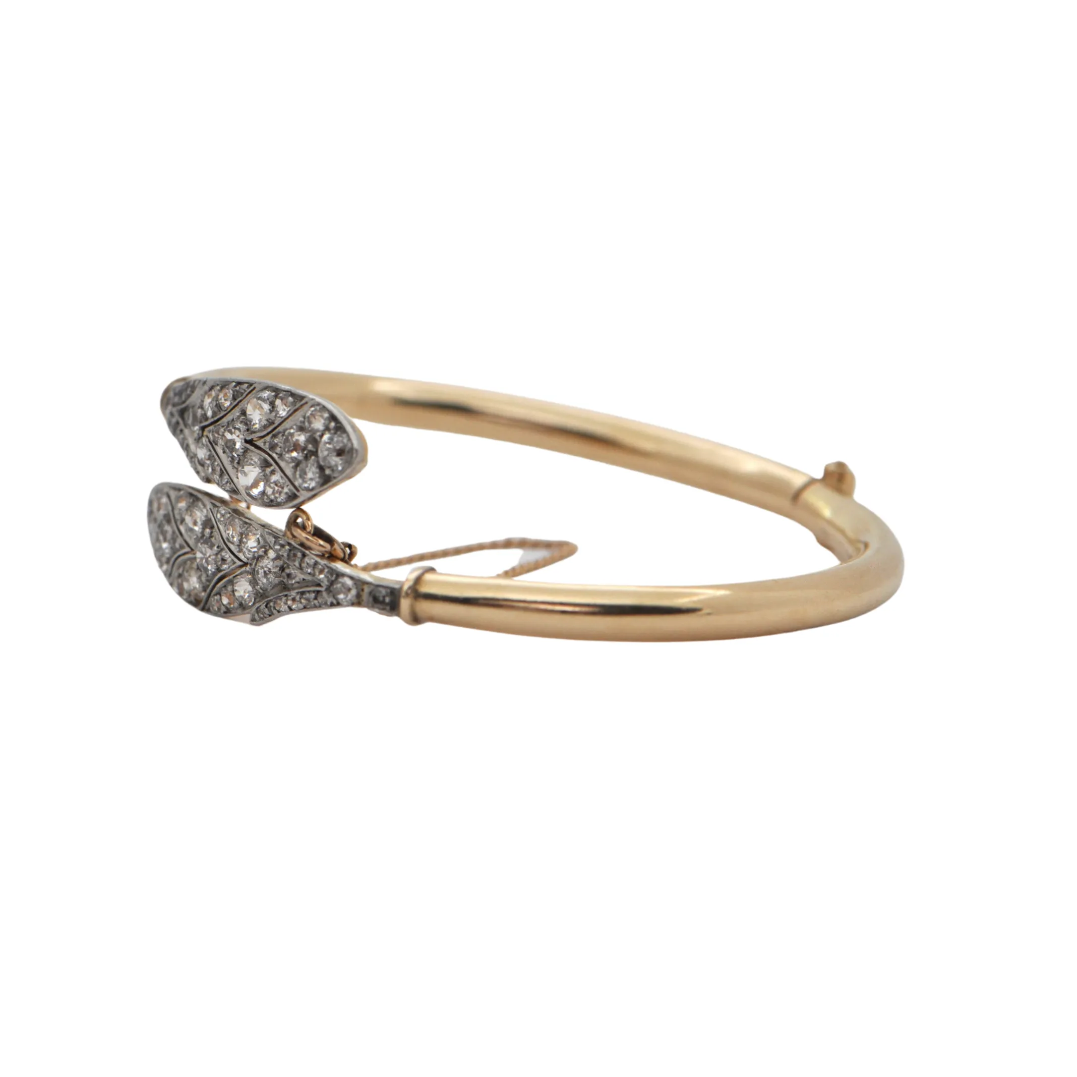 Vintage Diamond Snake Cuff Bracelet
