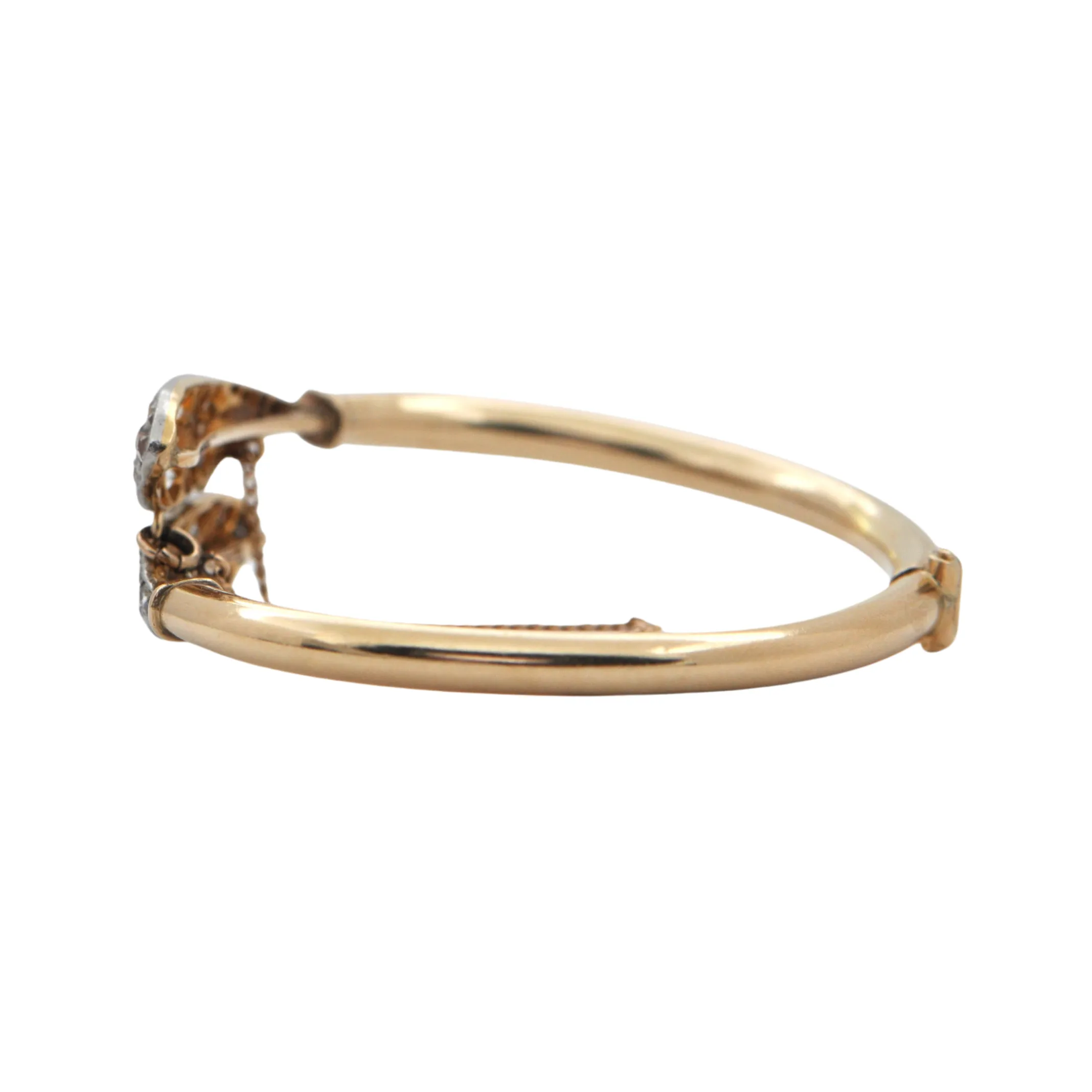 Vintage Diamond Snake Cuff Bracelet