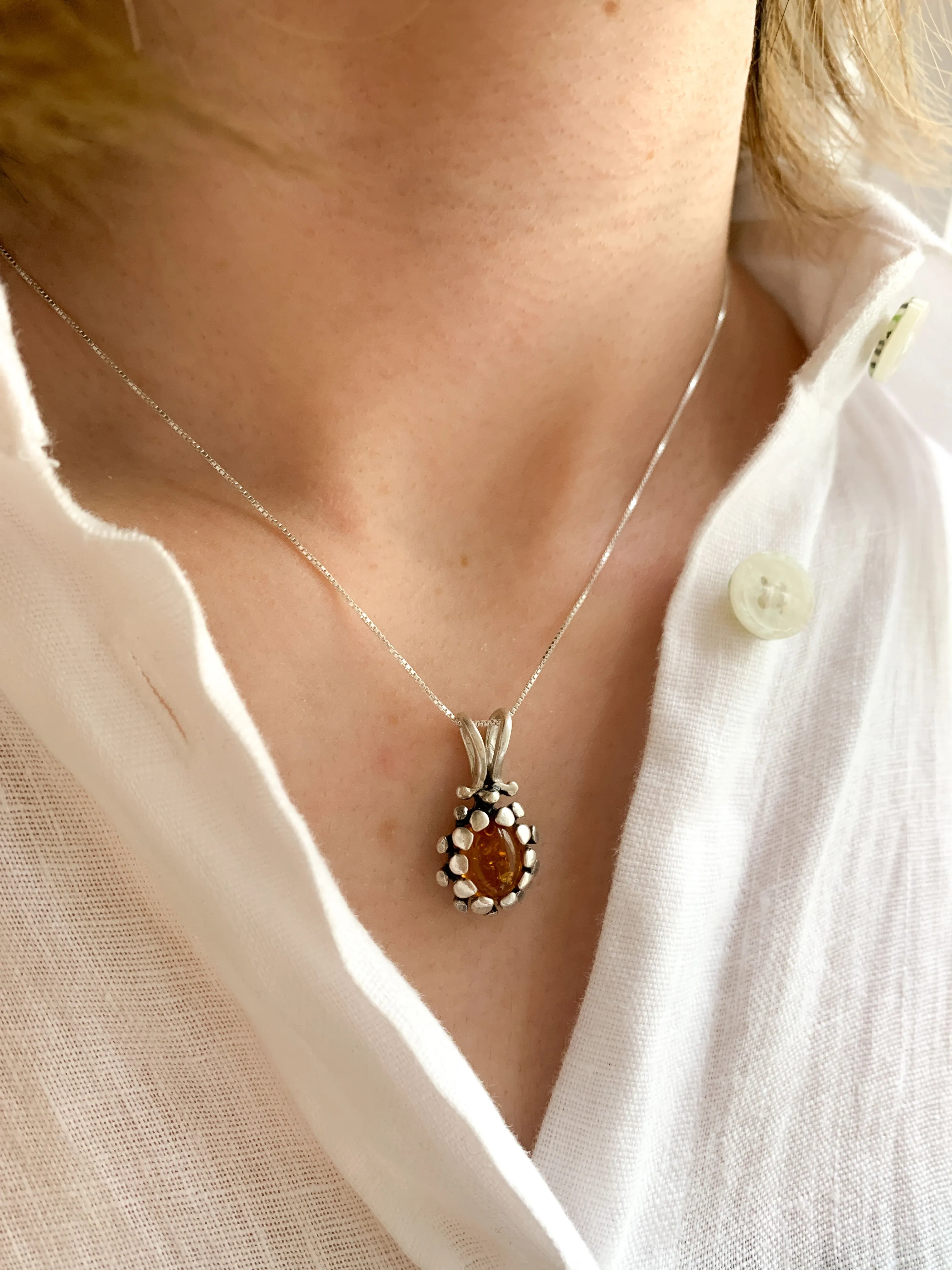 Vintage Moonstone Pendant - Real Rainbow Moonstone Necklace - June Birthstone Necklace