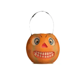 Vintage Striped Pumpkin Bucket by Bethany Lowe Designs