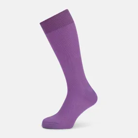 Violet Micro Knit Mid-Length Socks
