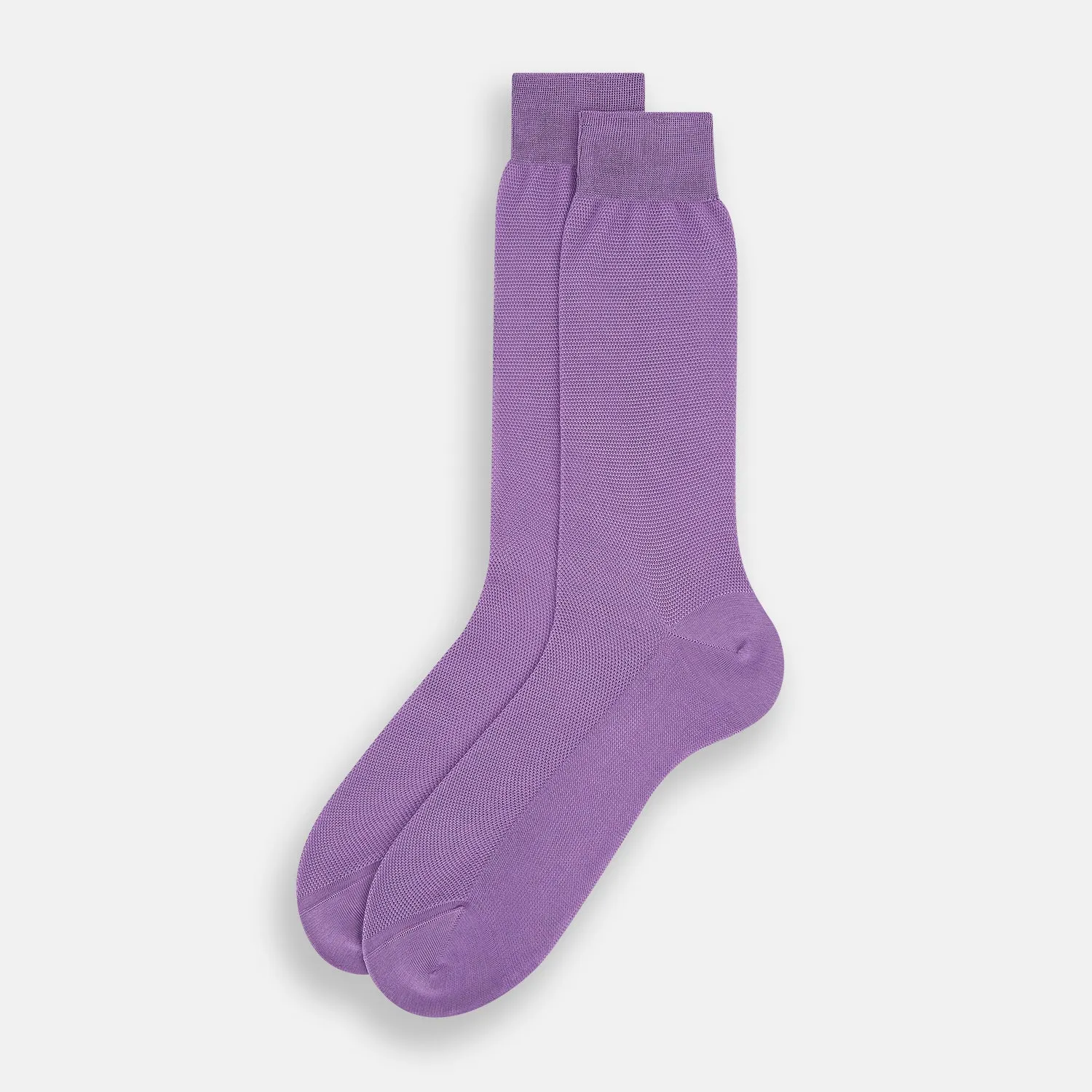 Violet Micro Knit Mid-Length Socks