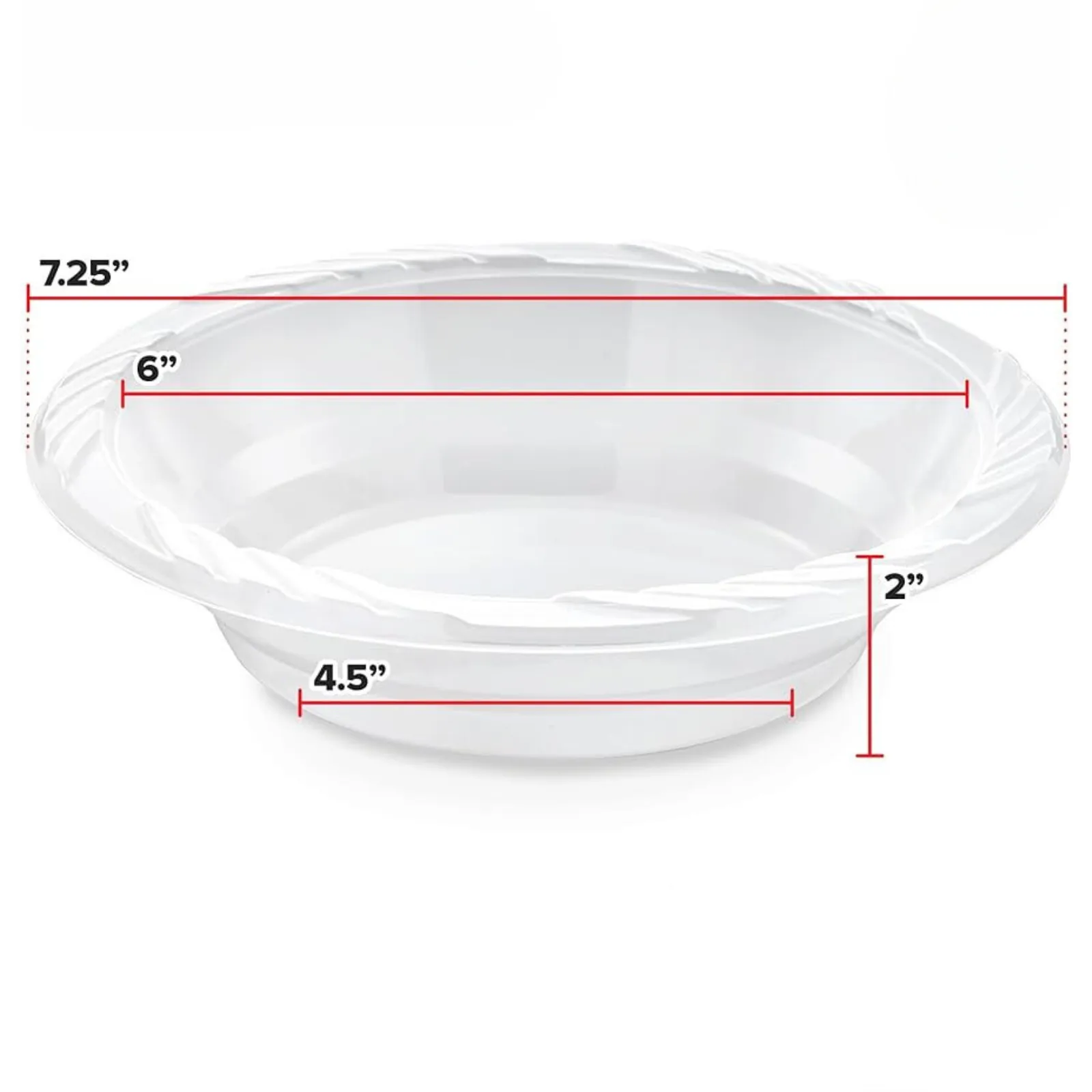 *WHOLESALE* 18 oz. Disposable and Lightweight White Dessert Bowls | 800 ct/case