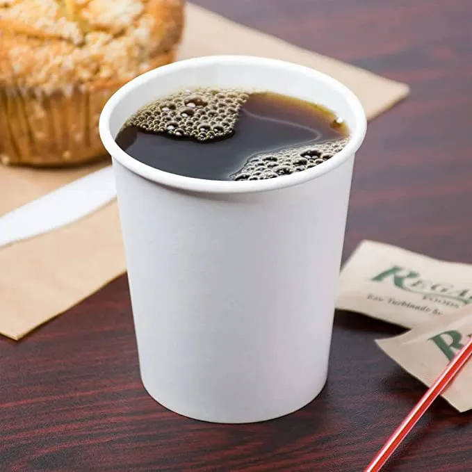 *WHOLESALE*  8 oz. - Disposable - White - Hot/Cold Poly Papers Cups | 1000 ct.