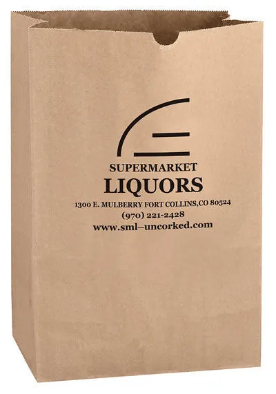 Wholesale Natural Kraft 1/6 bbl. Grocery Bag - 6G16BN