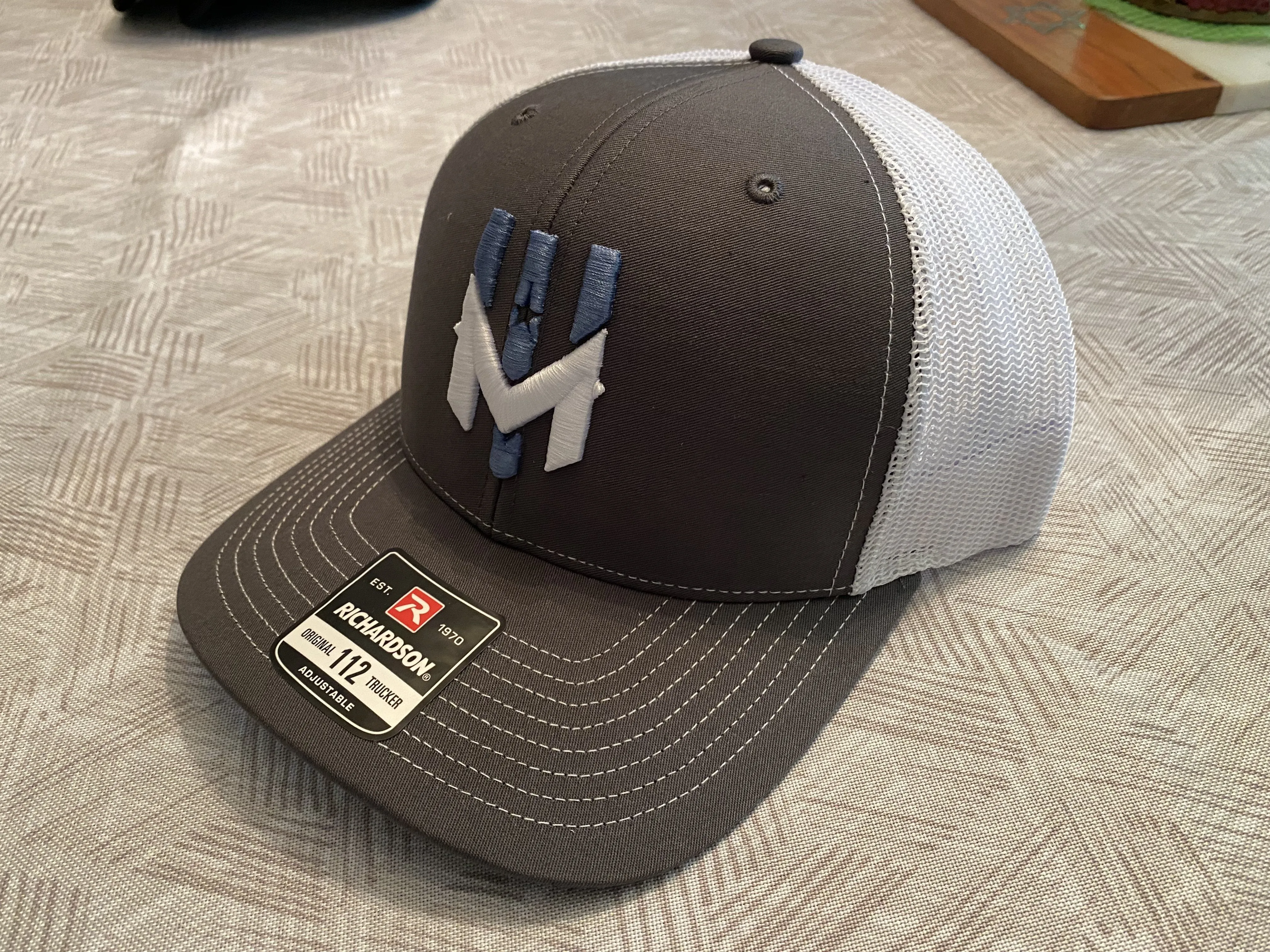 Wind Chill Trucker Hat 3D Logo - Charcoal/White