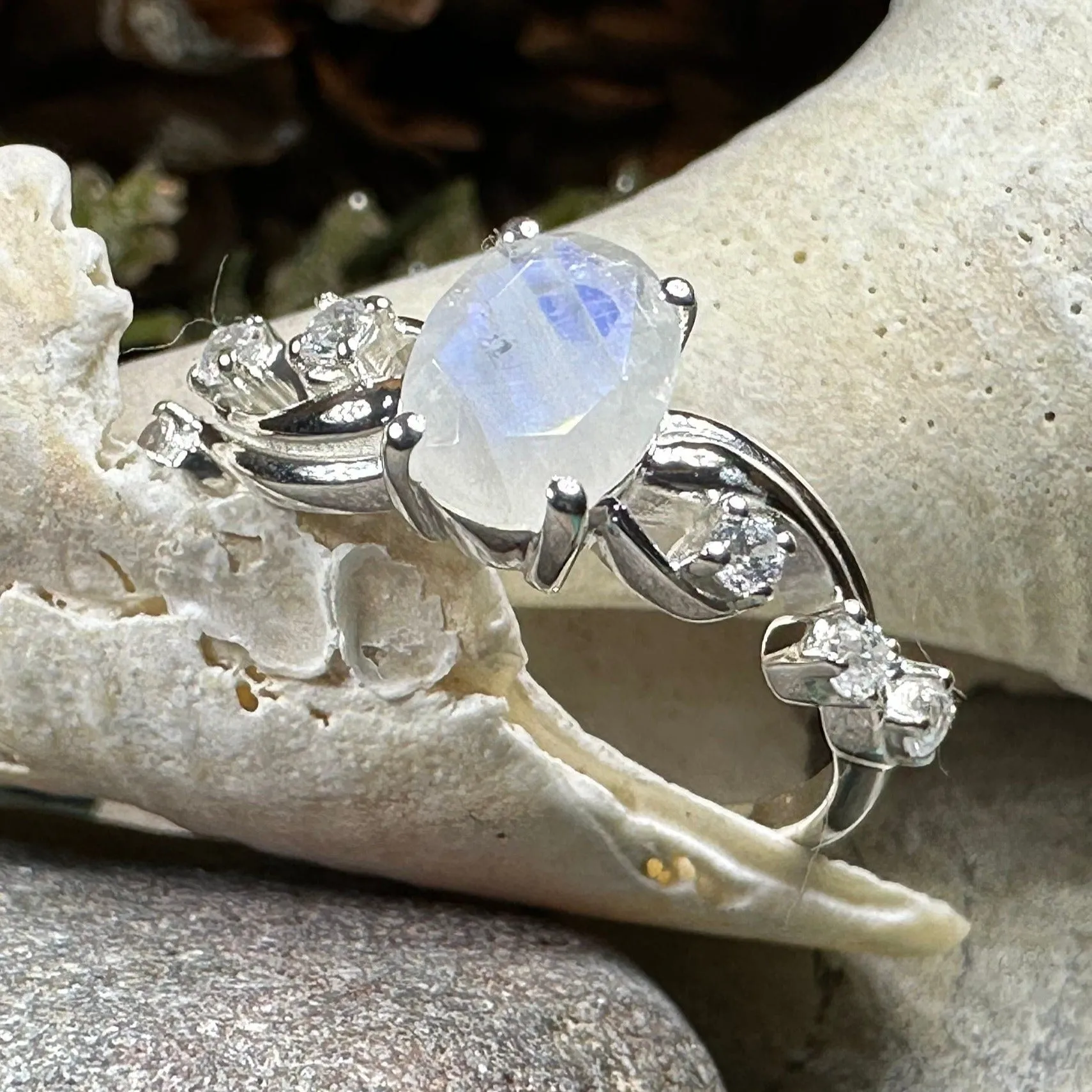 Winter Dawn Moonstone Ring
