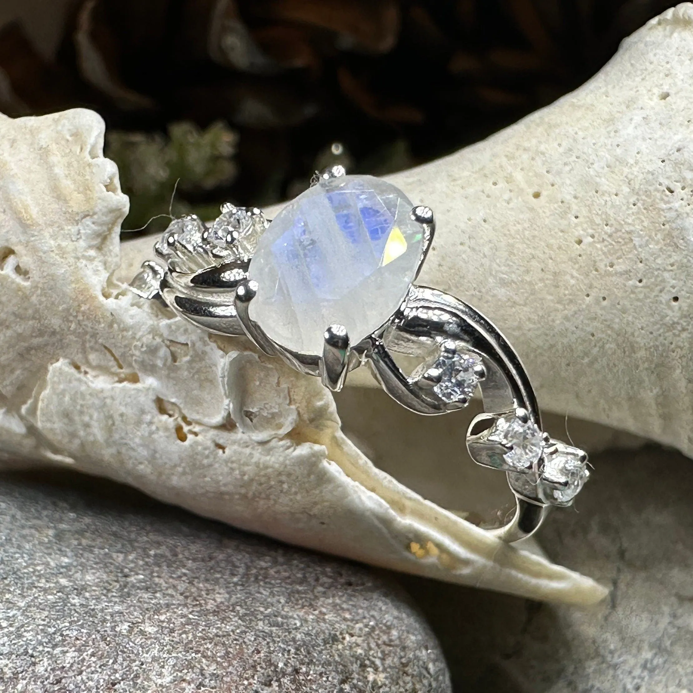Winter Dawn Moonstone Ring