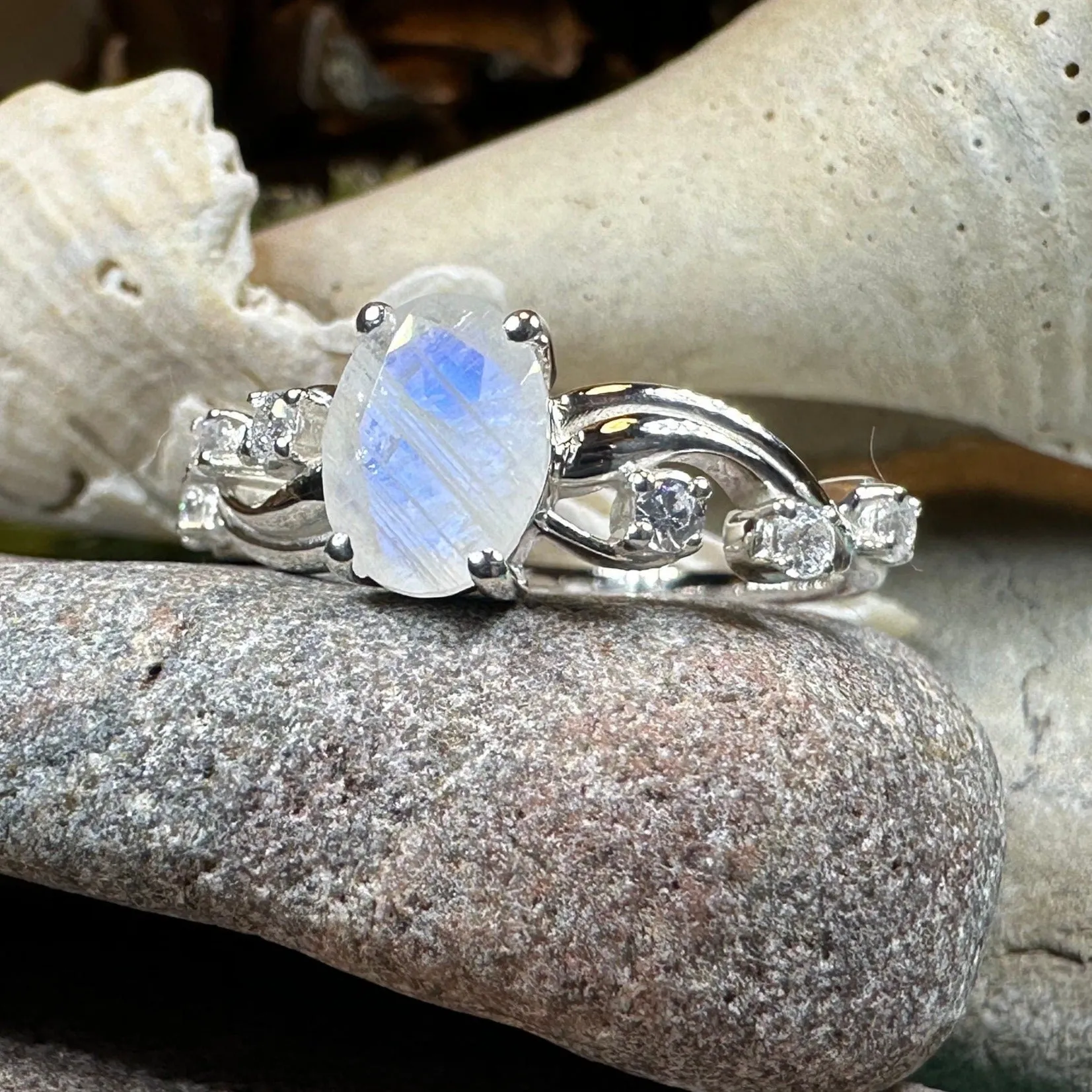 Winter Dawn Moonstone Ring