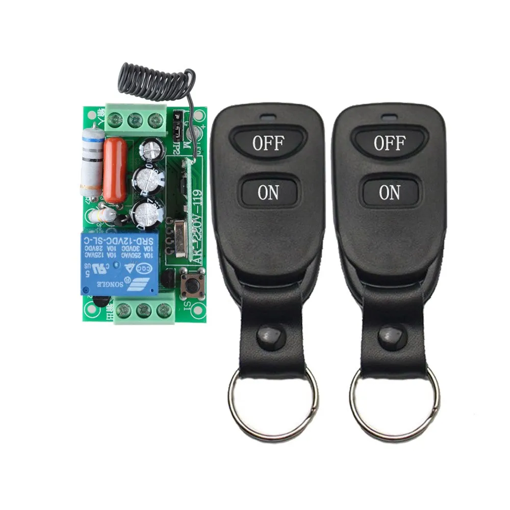Wireless Remote Control Light Switch 10A Relay Output Radio 220V 1 Channel Receiver Module   50-500M Transmitter