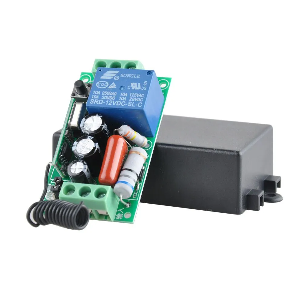 Wireless Remote Control Light Switch 10A Relay Output Radio 220V 1 Channel Receiver Module   50-500M Transmitter