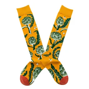 Women's  Cotton Knee-High Socks Flower Plants Style