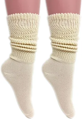 Women's Cotton Lightweight Slouch Socks, Extra Thin, 2 Pairs, Size 9-11