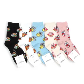 Yummy Friends Socks  like Mukbang (crew 5pairs) OP15