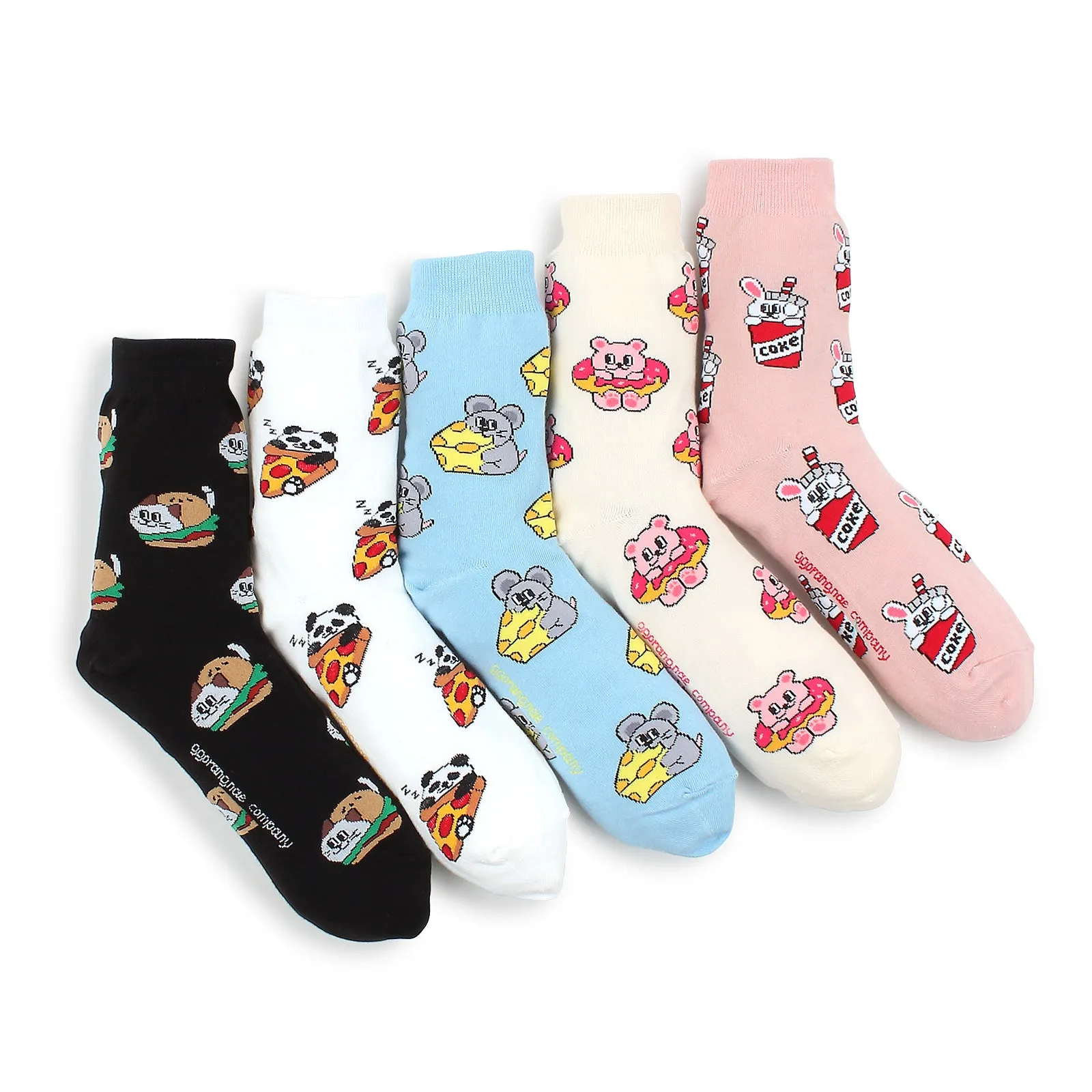 Yummy Friends Socks  like Mukbang (crew 5pairs) OP15