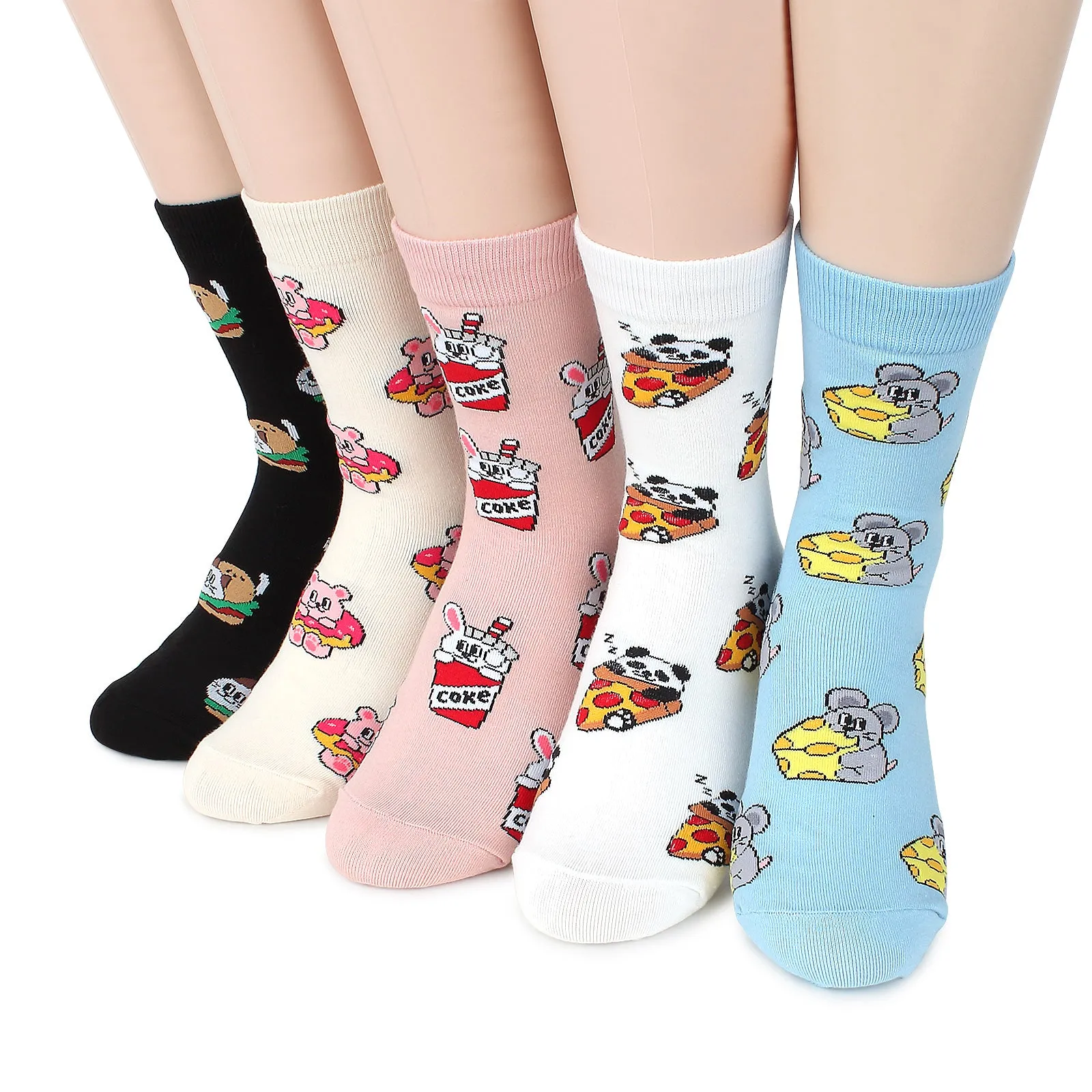 Yummy Friends Socks  like Mukbang (crew 5pairs) OP15