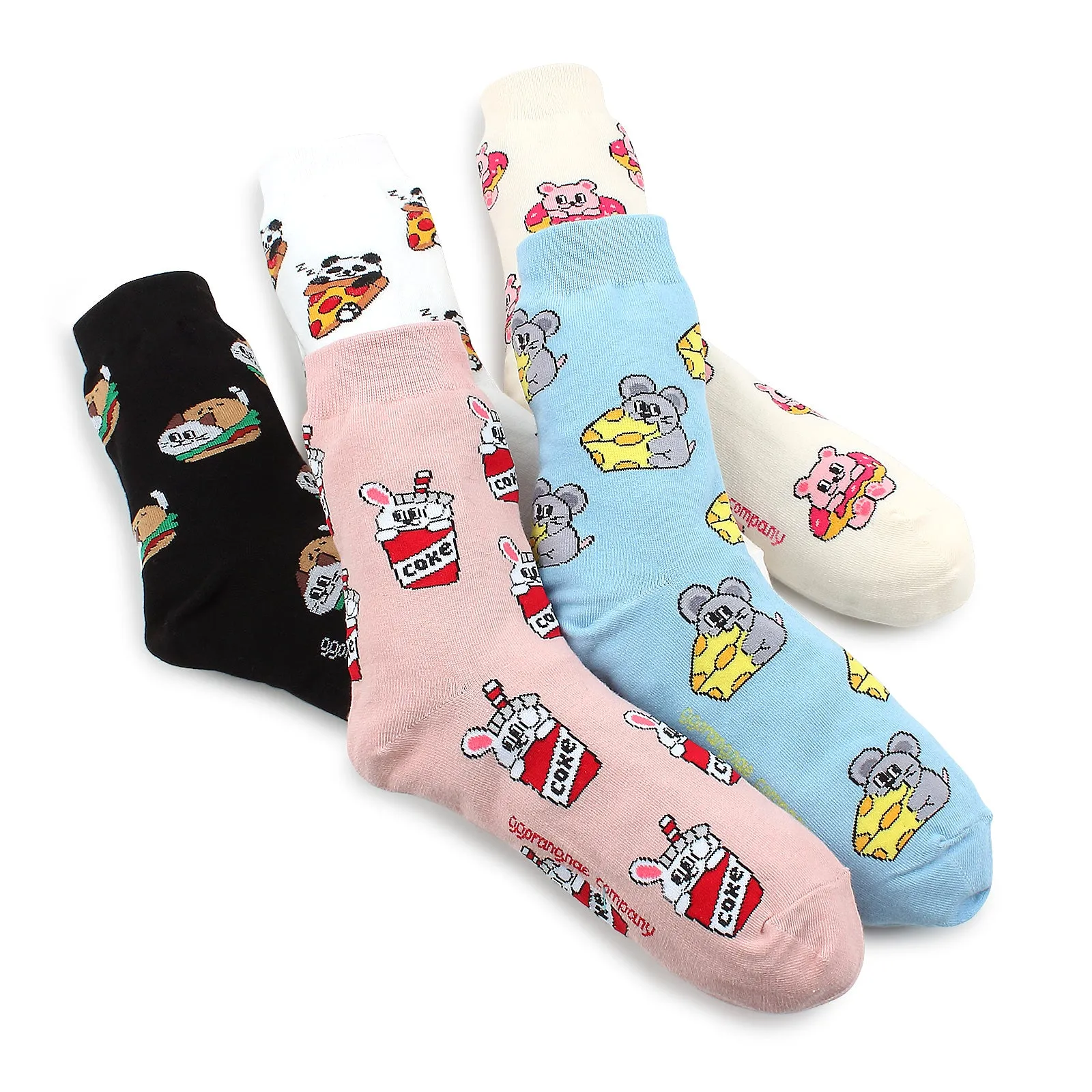 Yummy Friends Socks  like Mukbang (crew 5pairs) OP15