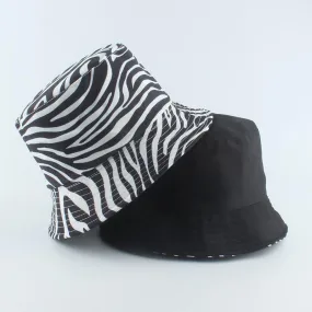 Zebra Striped Bucket Hat