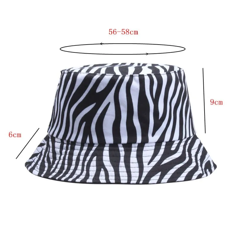Zebra Striped Bucket Hat