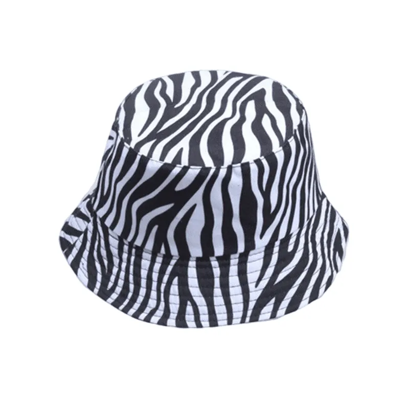 Zebra Striped Bucket Hat